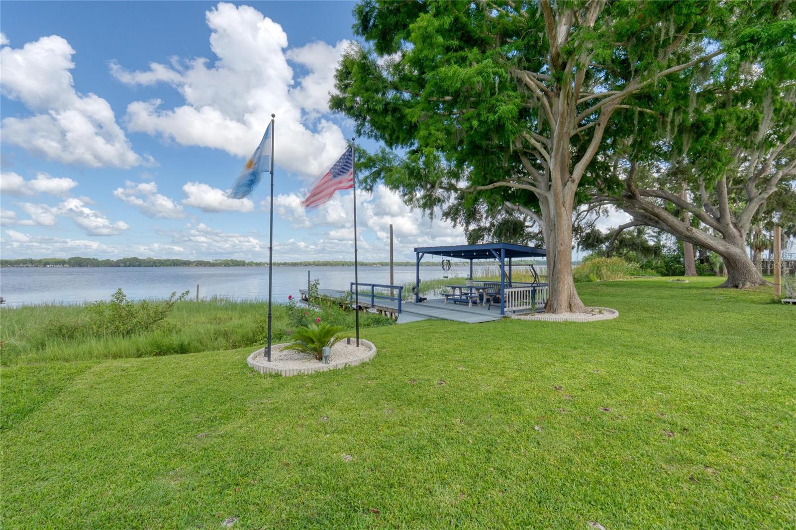 Your lawn will stay green year round because the sprinkler system uses Lake water