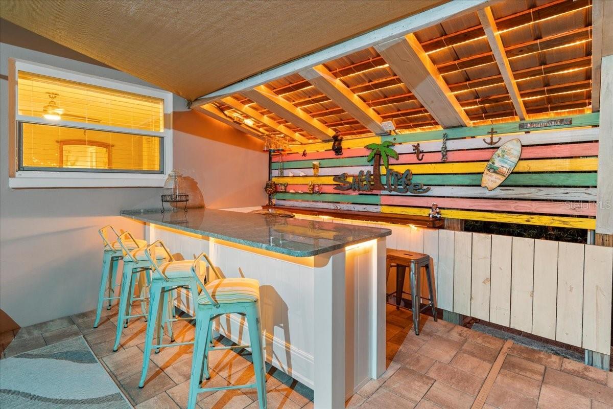 Outdoor bar area