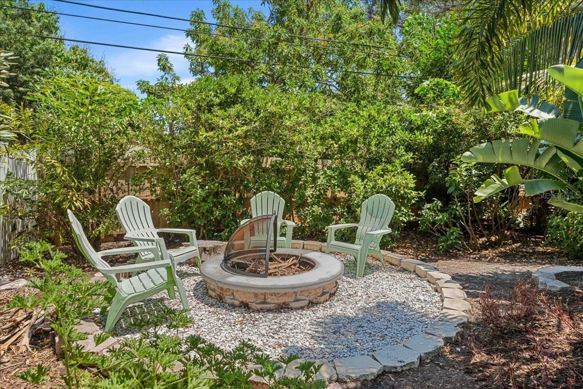 Garden seating area