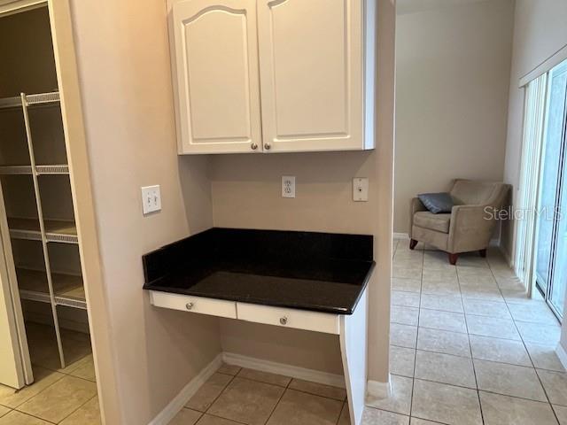 Desk area in kitchen