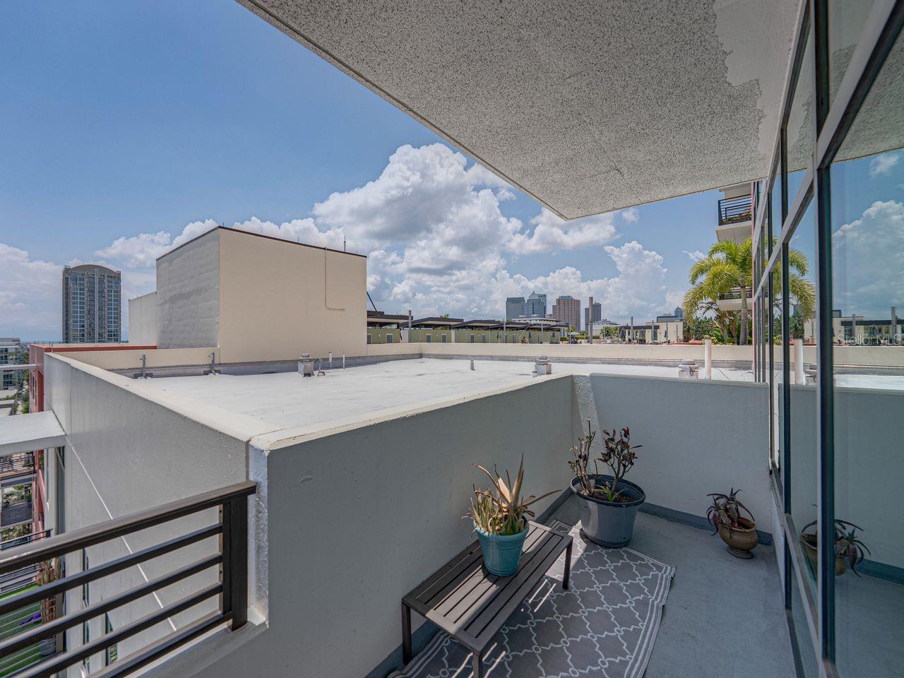 Large corner unit provides great downtown views with lots of privacy.