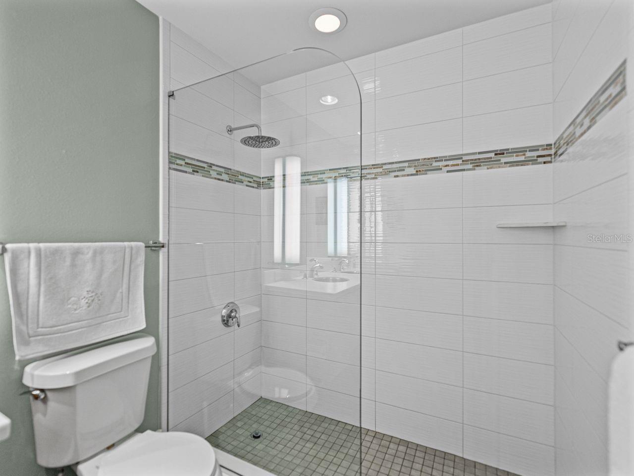 Beautifully renovated walk-in shower