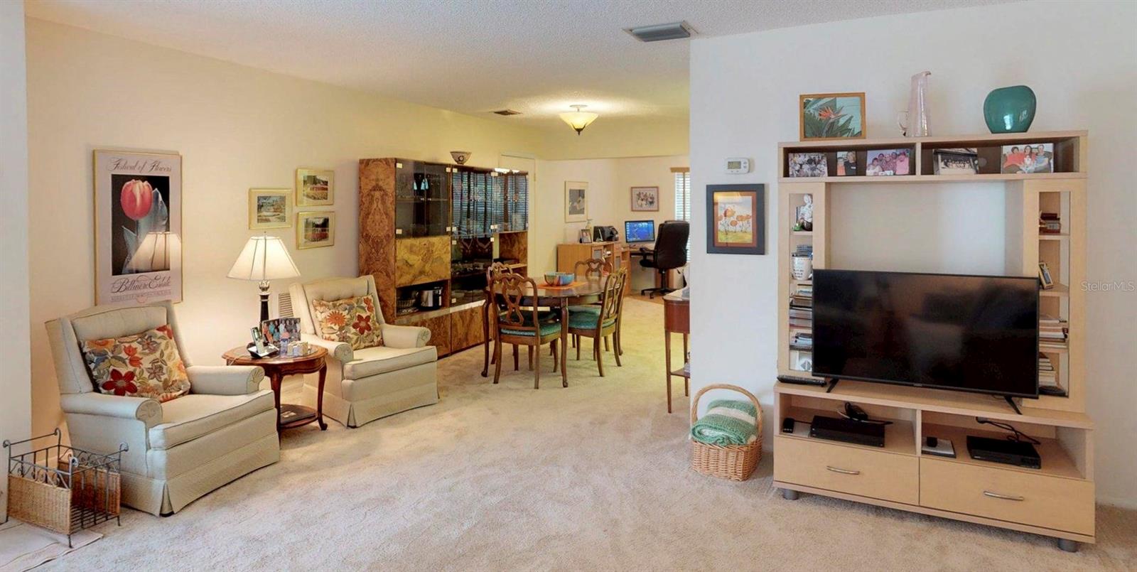 Looking into dining area
