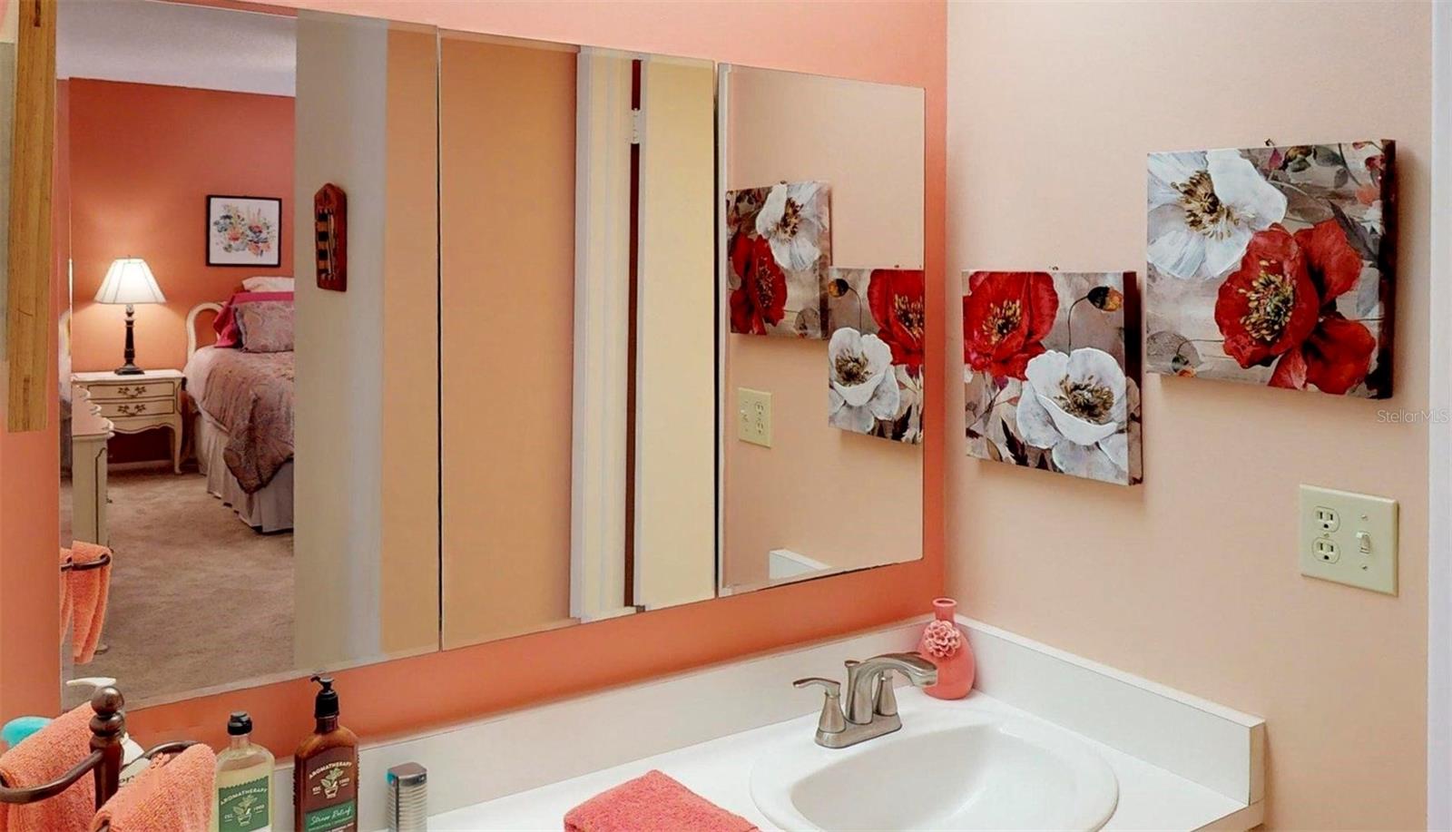 Primary bath offers 2 sinks - 1 is in this dressing area.
