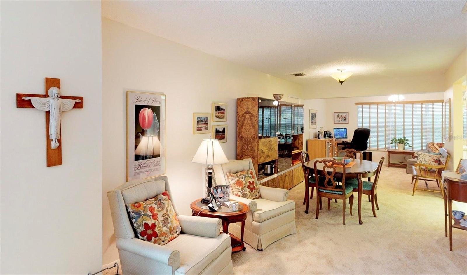 Spacious dining area and beyond