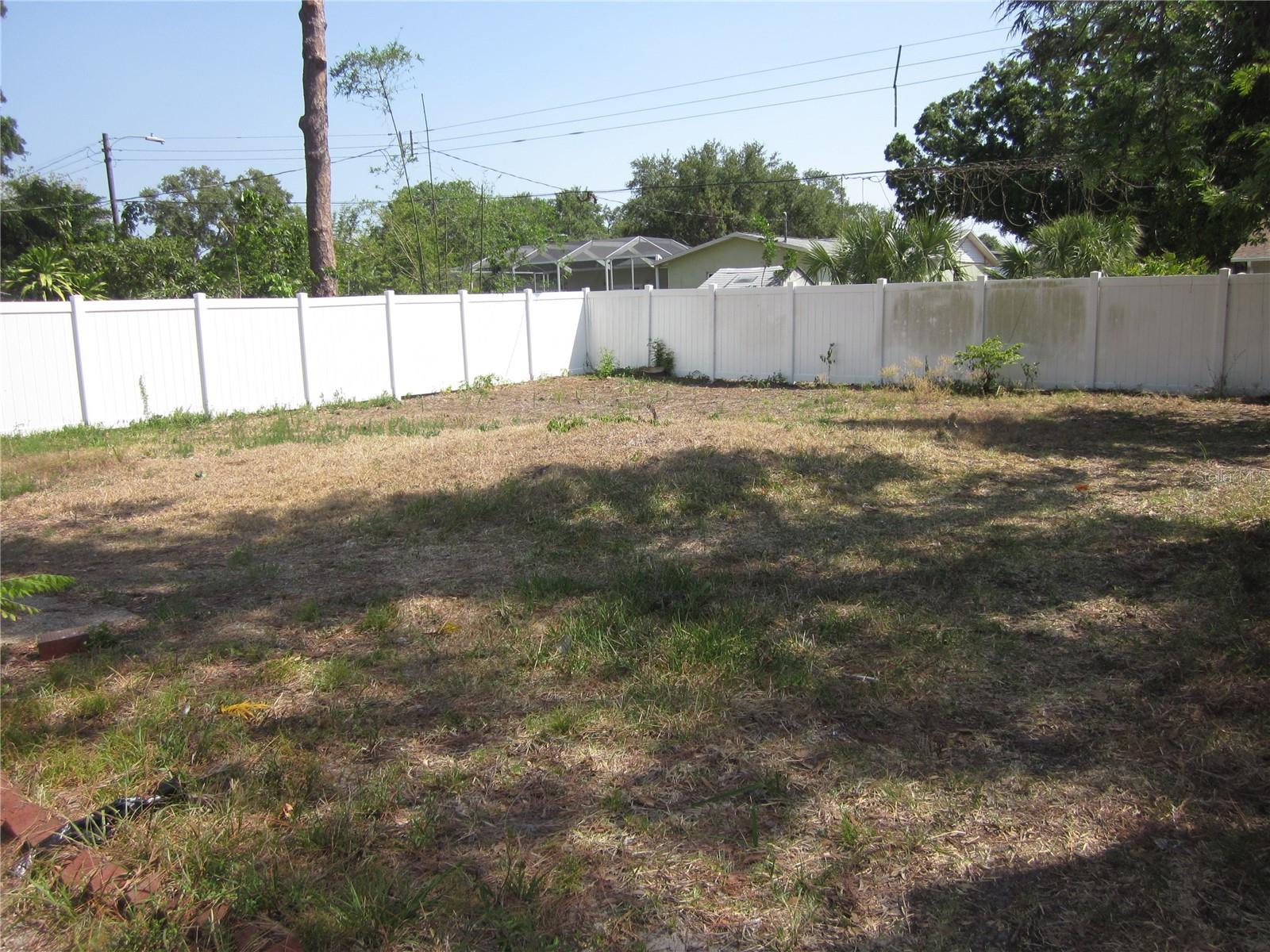 Large back yard!