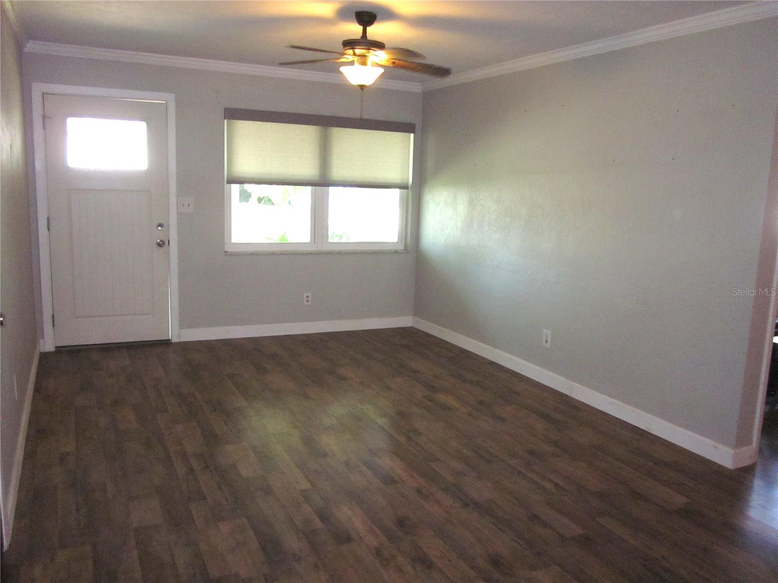 Living Room with laminate-wood flooring