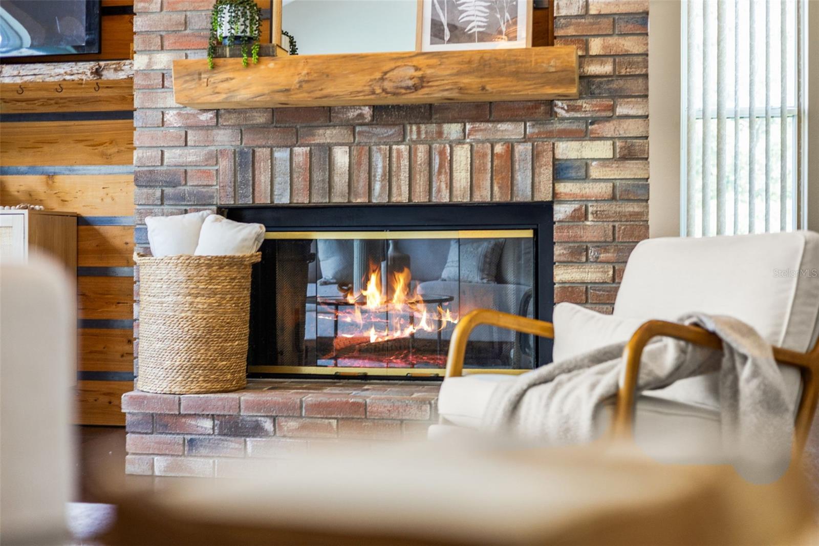 Wood Burning Fireplace