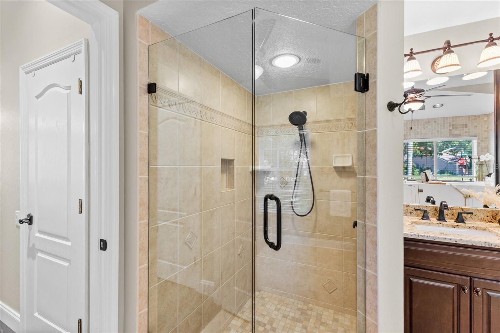 Glass Enclosed Shower