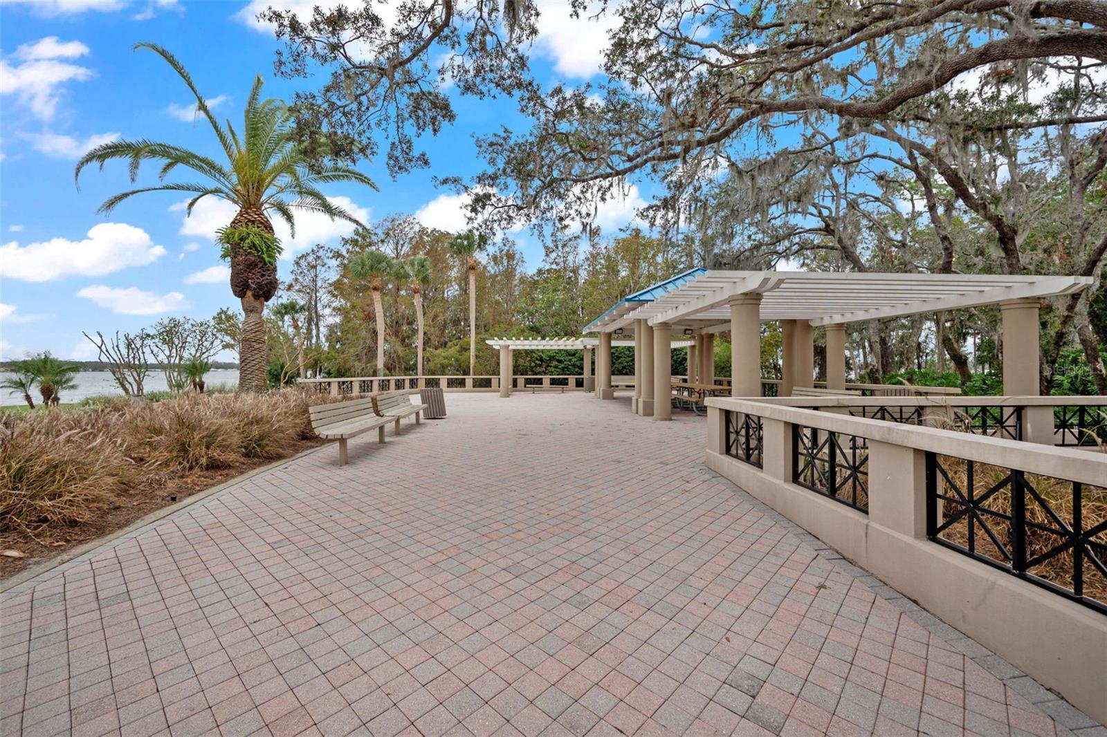 Waterfront Park Picnic Tables on Lake Tarpon