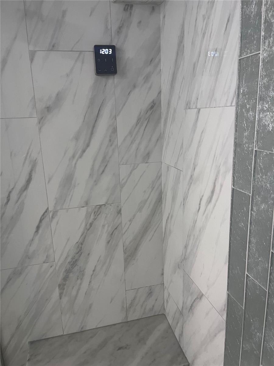 Steam shower.