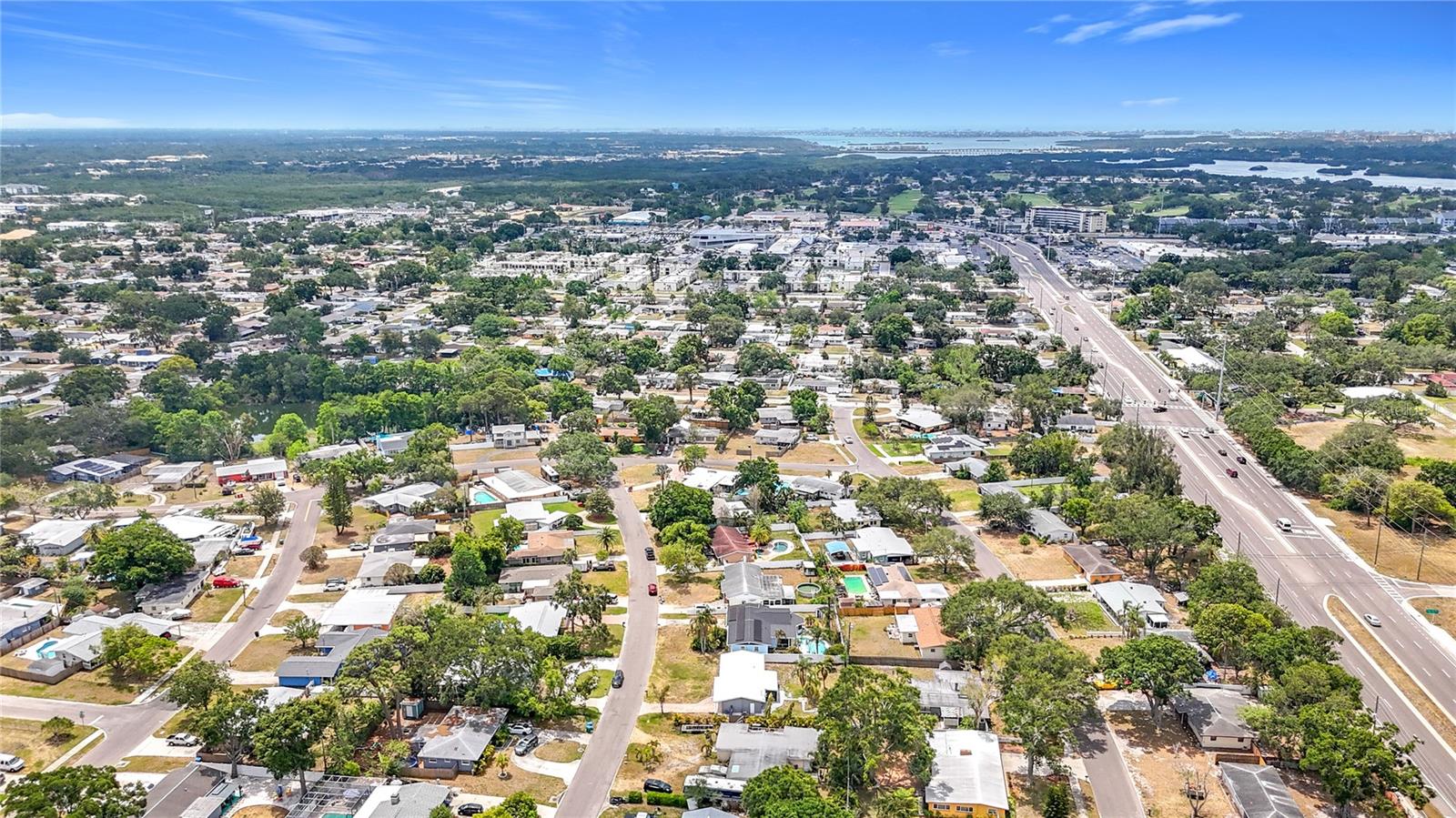 Aerial to the South - Boca Ciega Bay in the distance