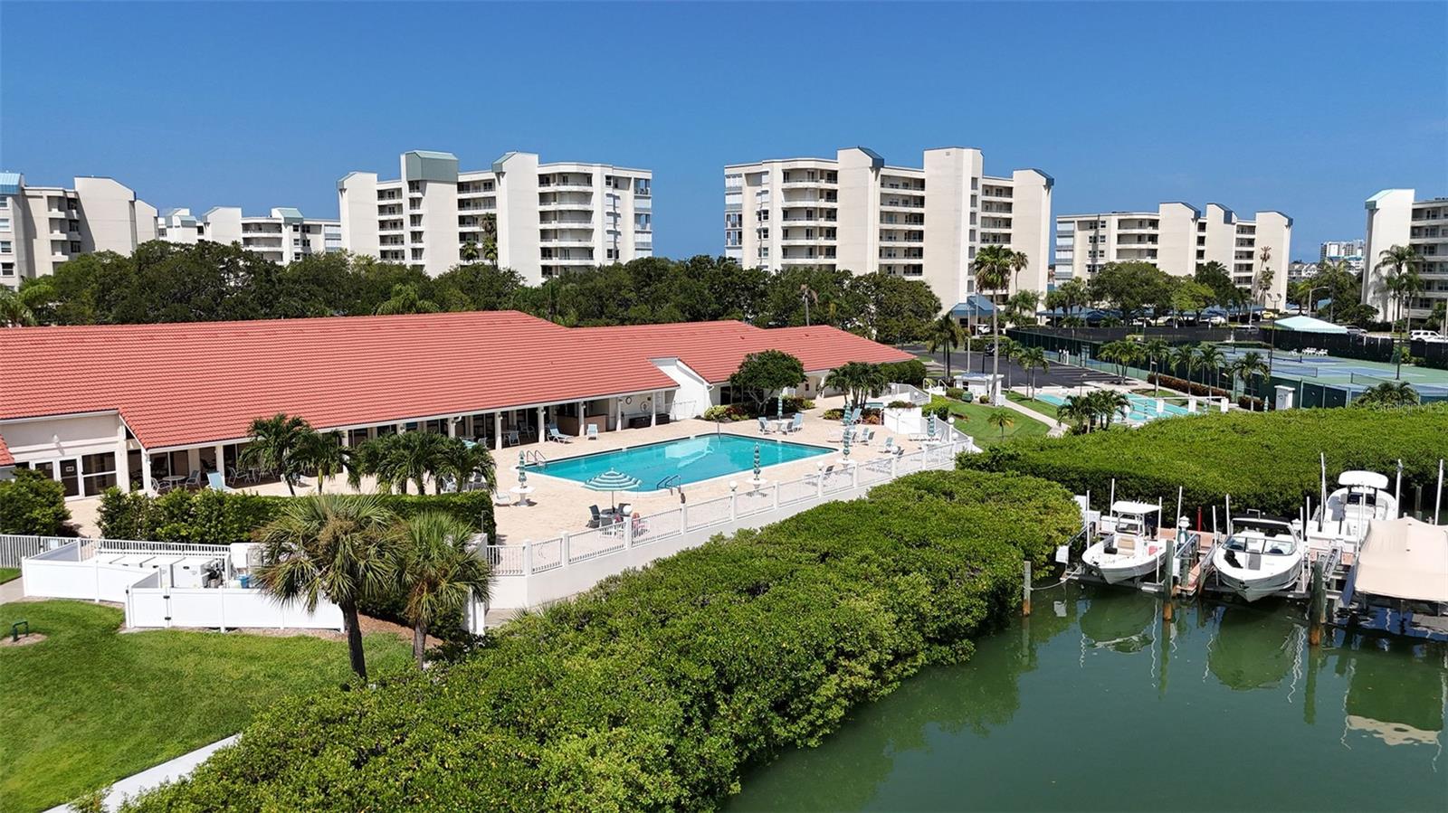 Amazing pool and clubhouse overlooking 87 slip marina