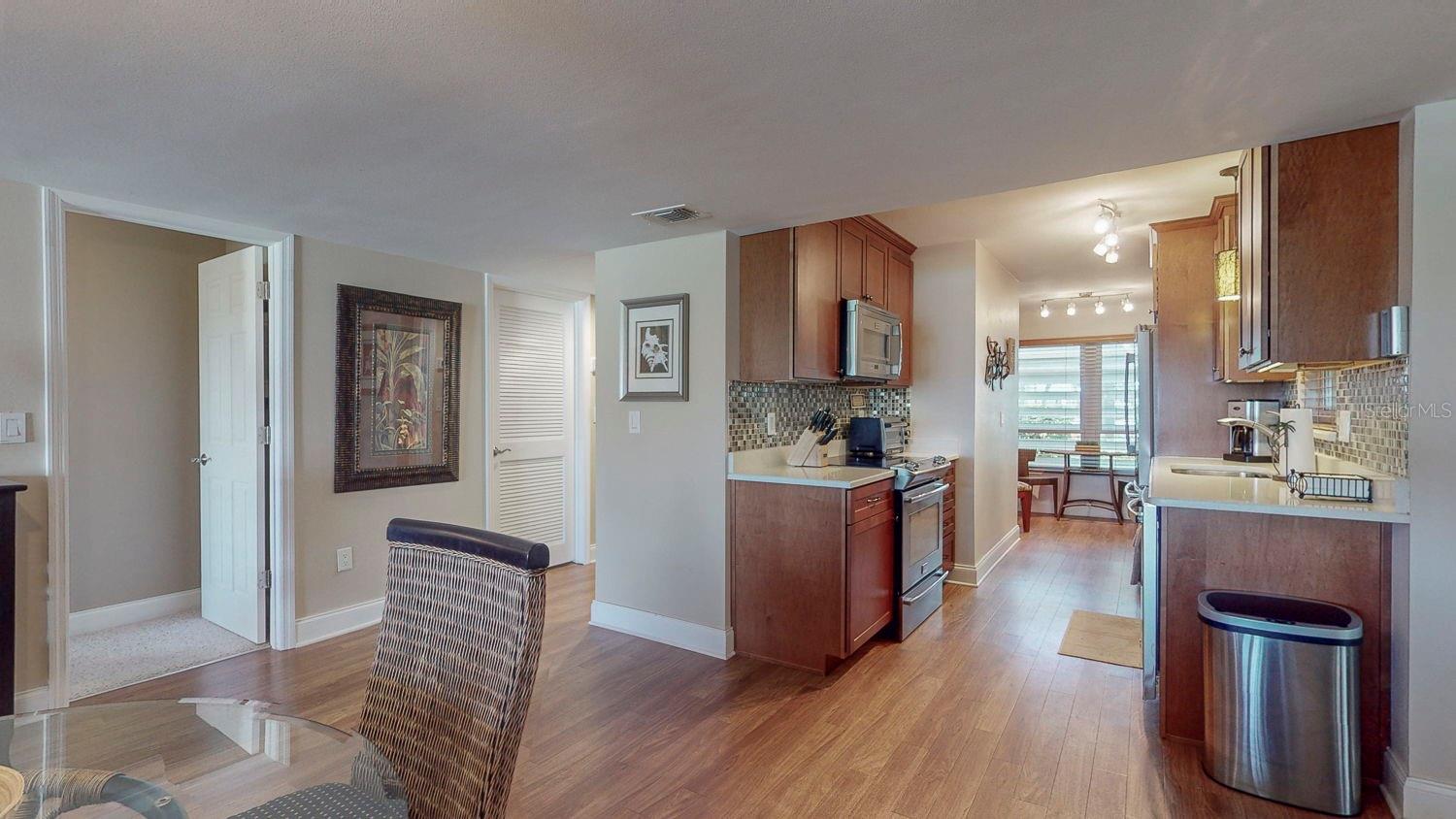 Kitchen opens up to Great Room and Dining Room for visiting while preparing meals.