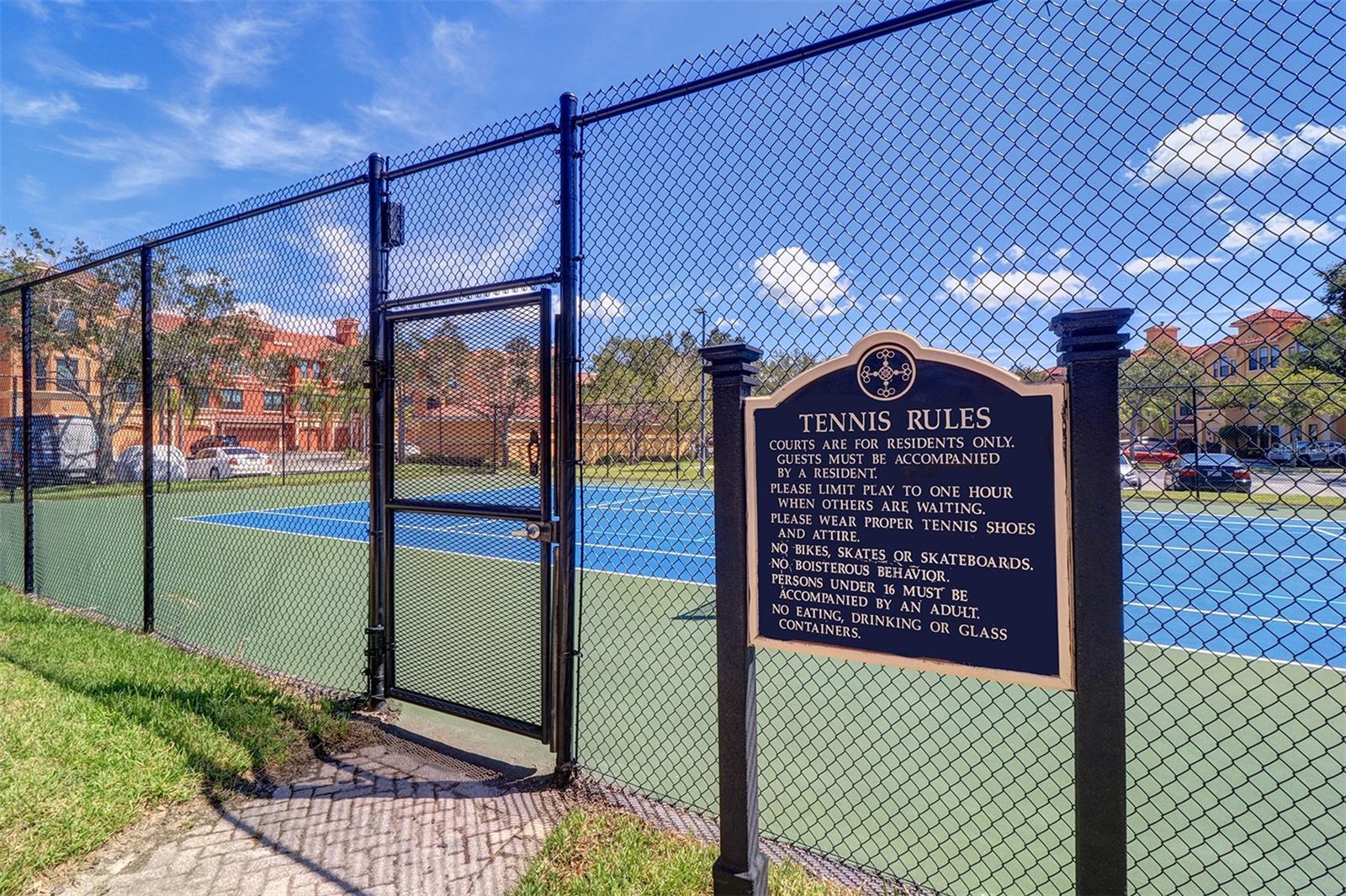 tennis courts