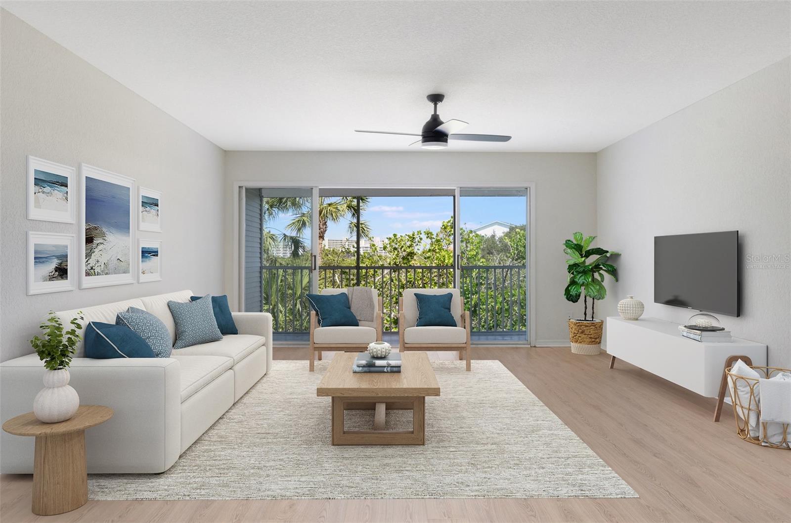 Virtually Staged Living Room