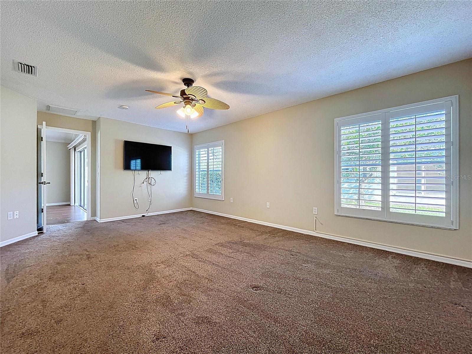 Master Bedroom includes mounted TV