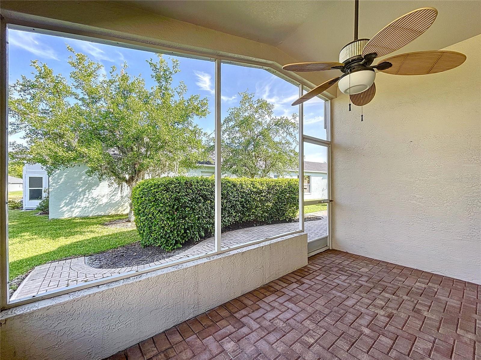 Exit from Lanai to paved patio