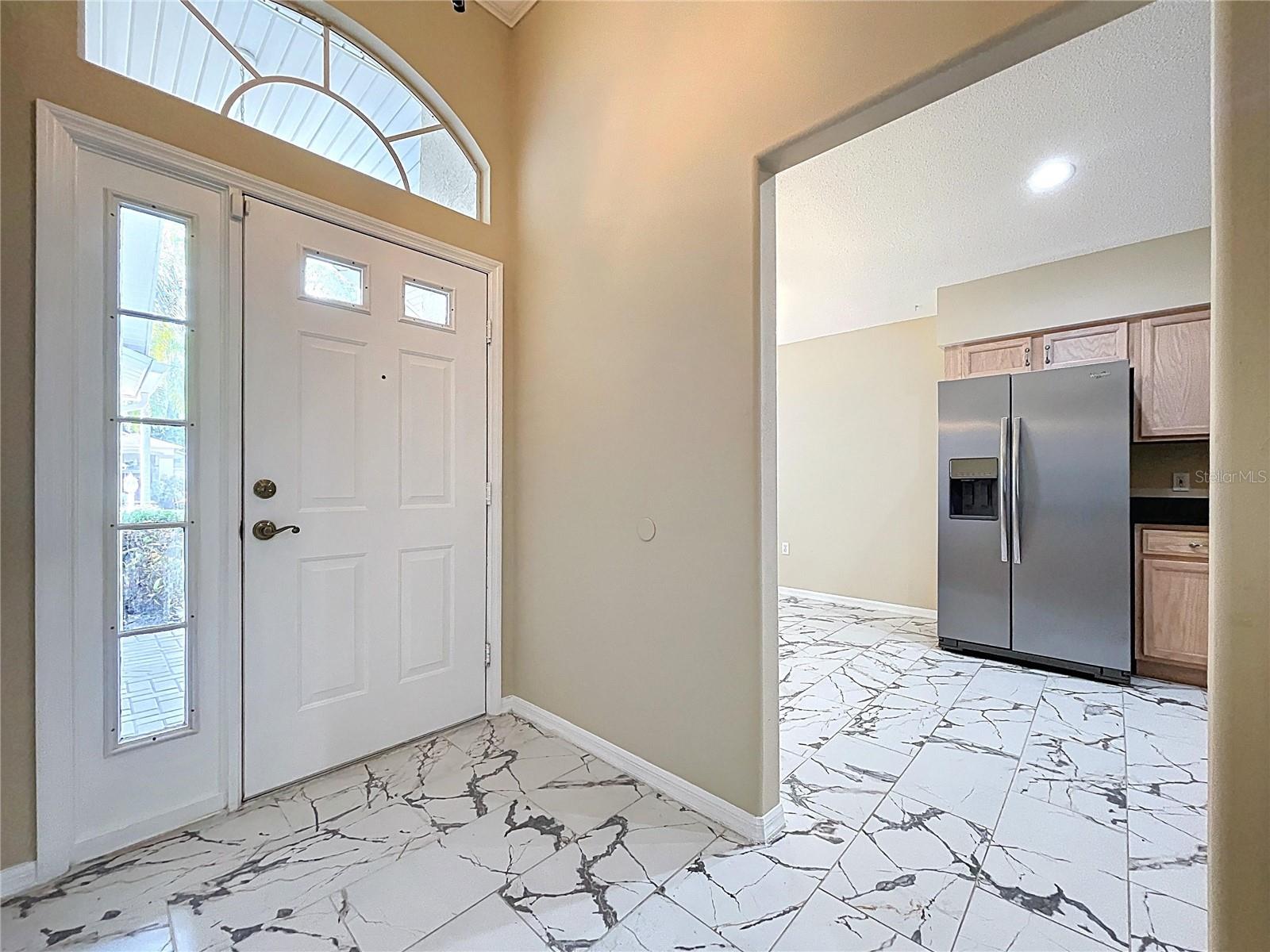 Light and bright foyer entrance