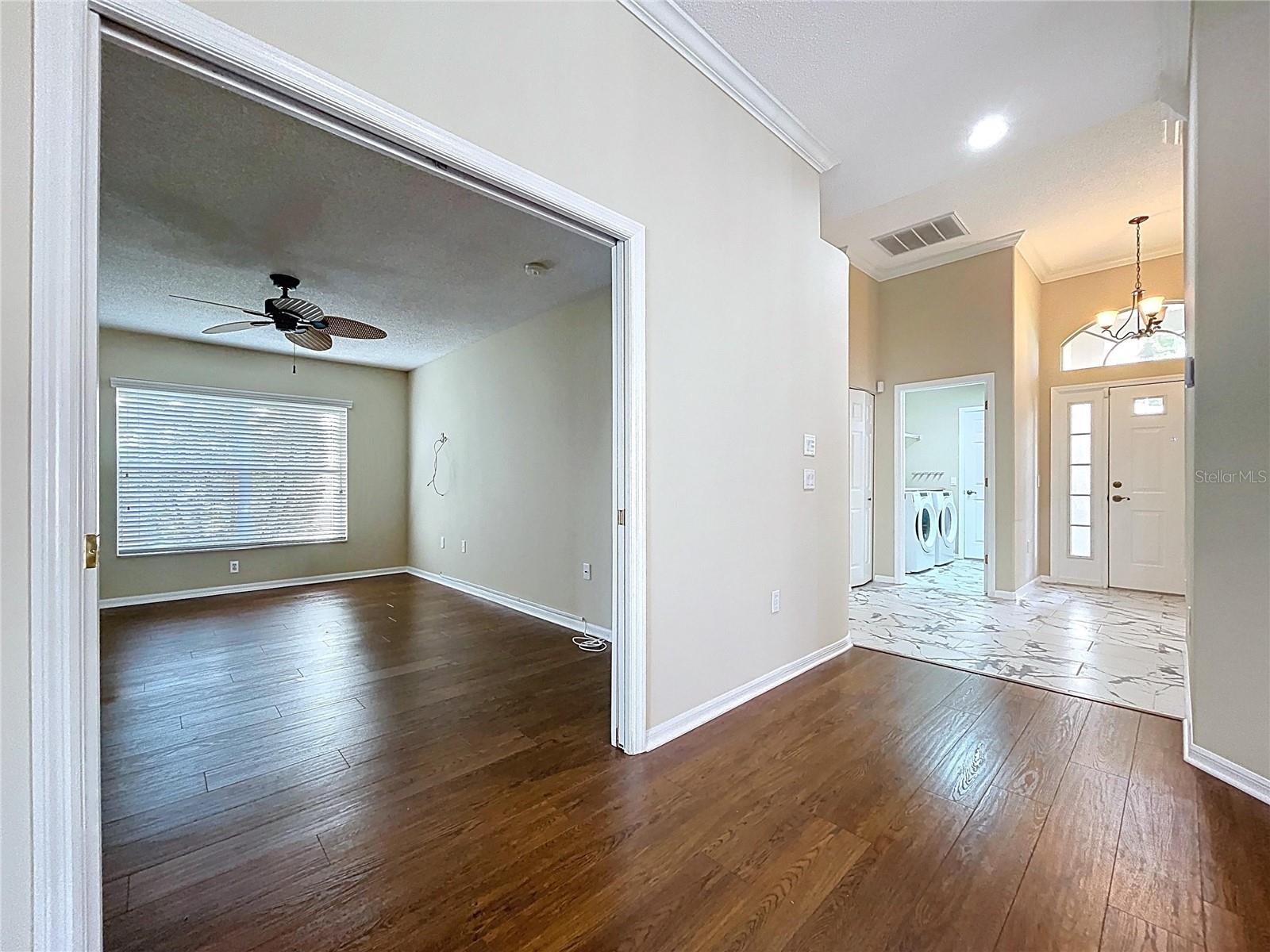 Luxury wood laminate flooring to Living/Dining area