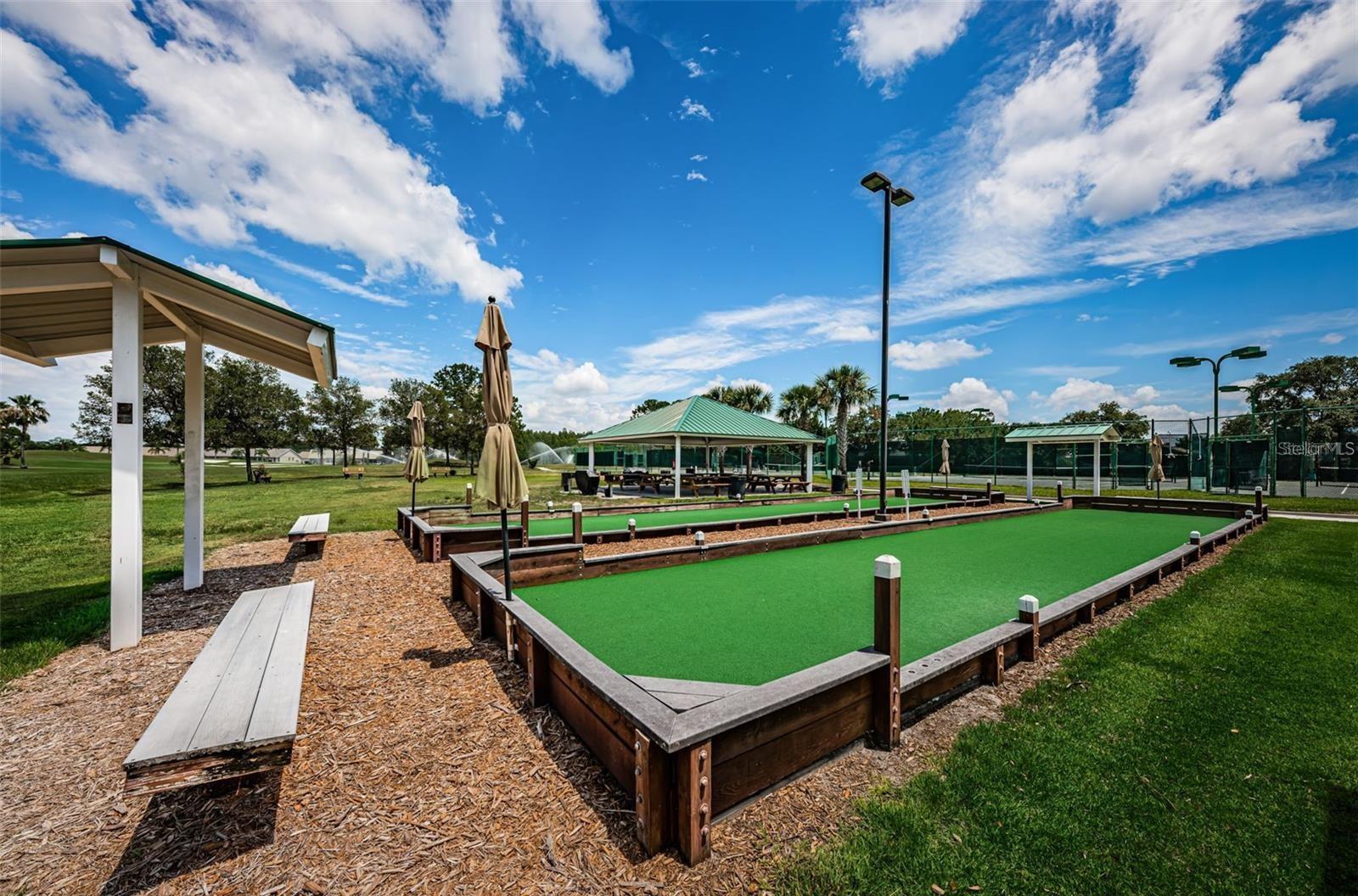 Bounce Ball Courts by Outdoor Pavilion