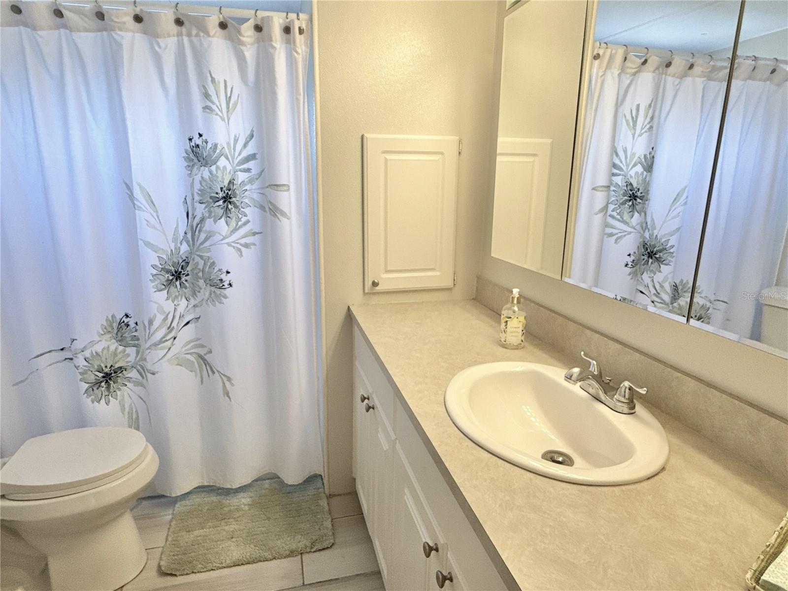 Large bath with walk in shower