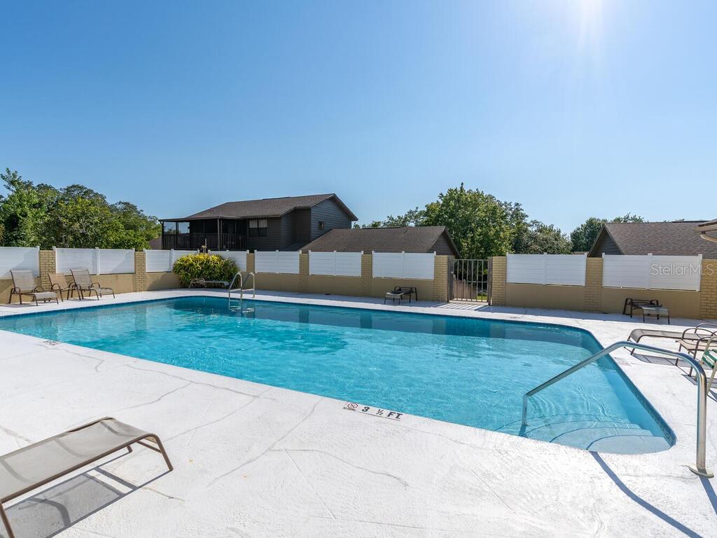 Sparkling community pool