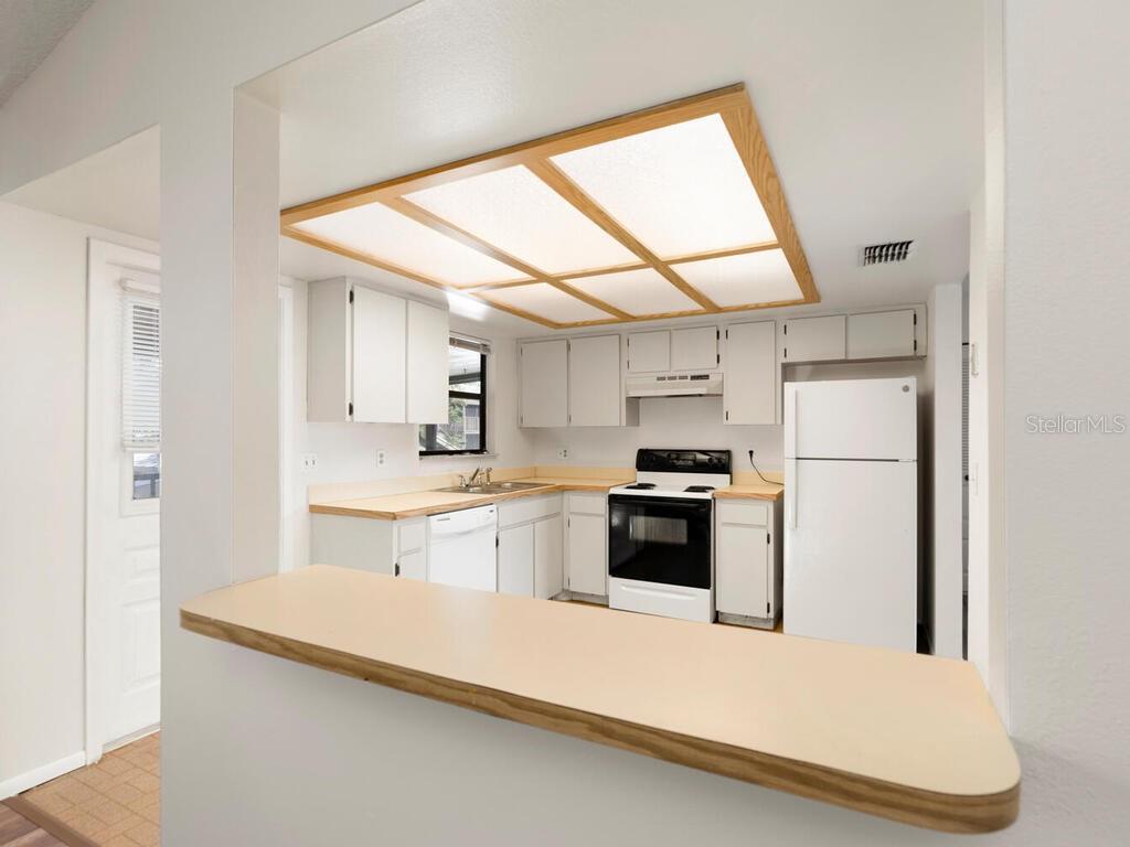 Kitchen opens to the living space