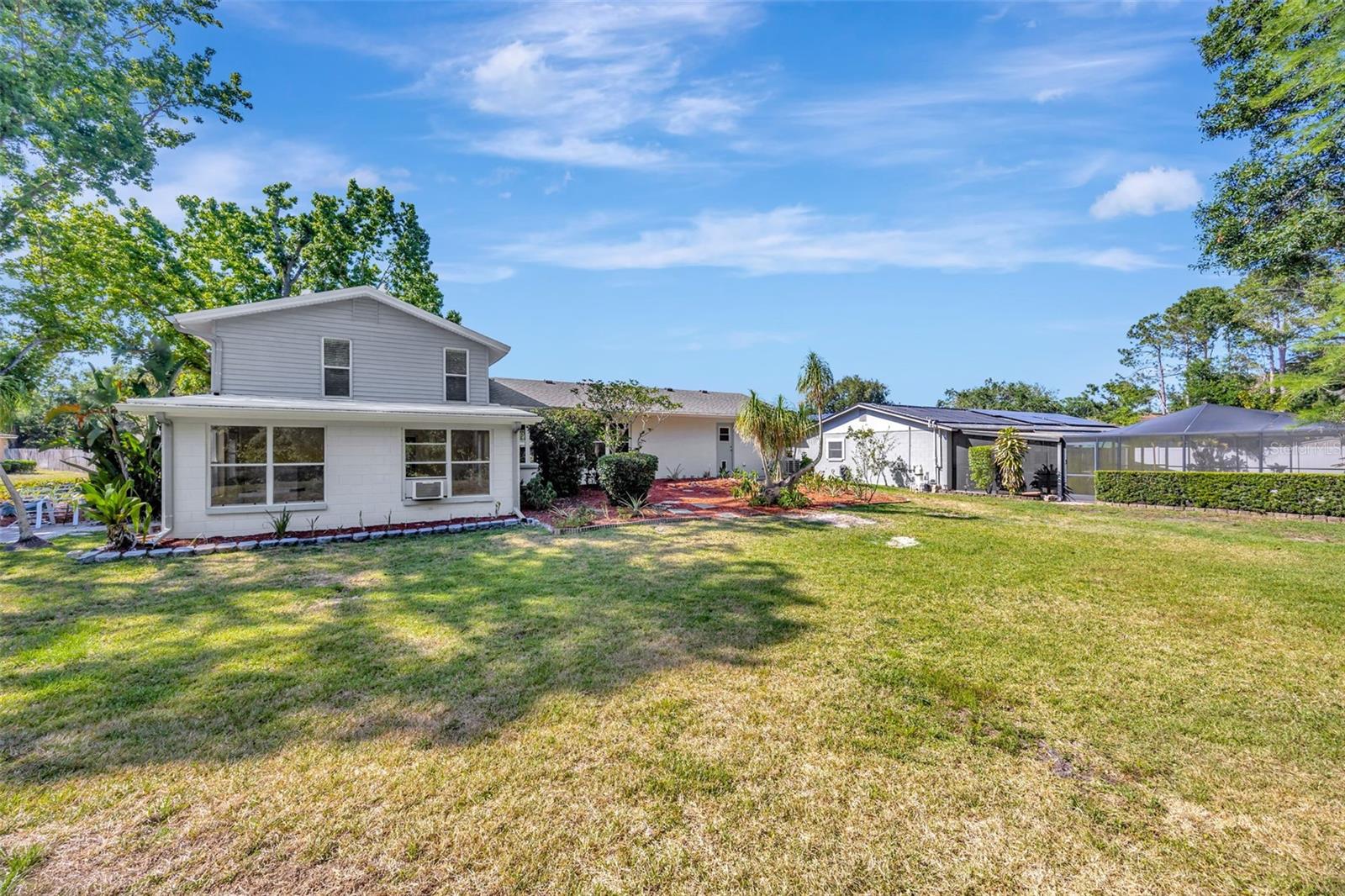 Back yard and back of home