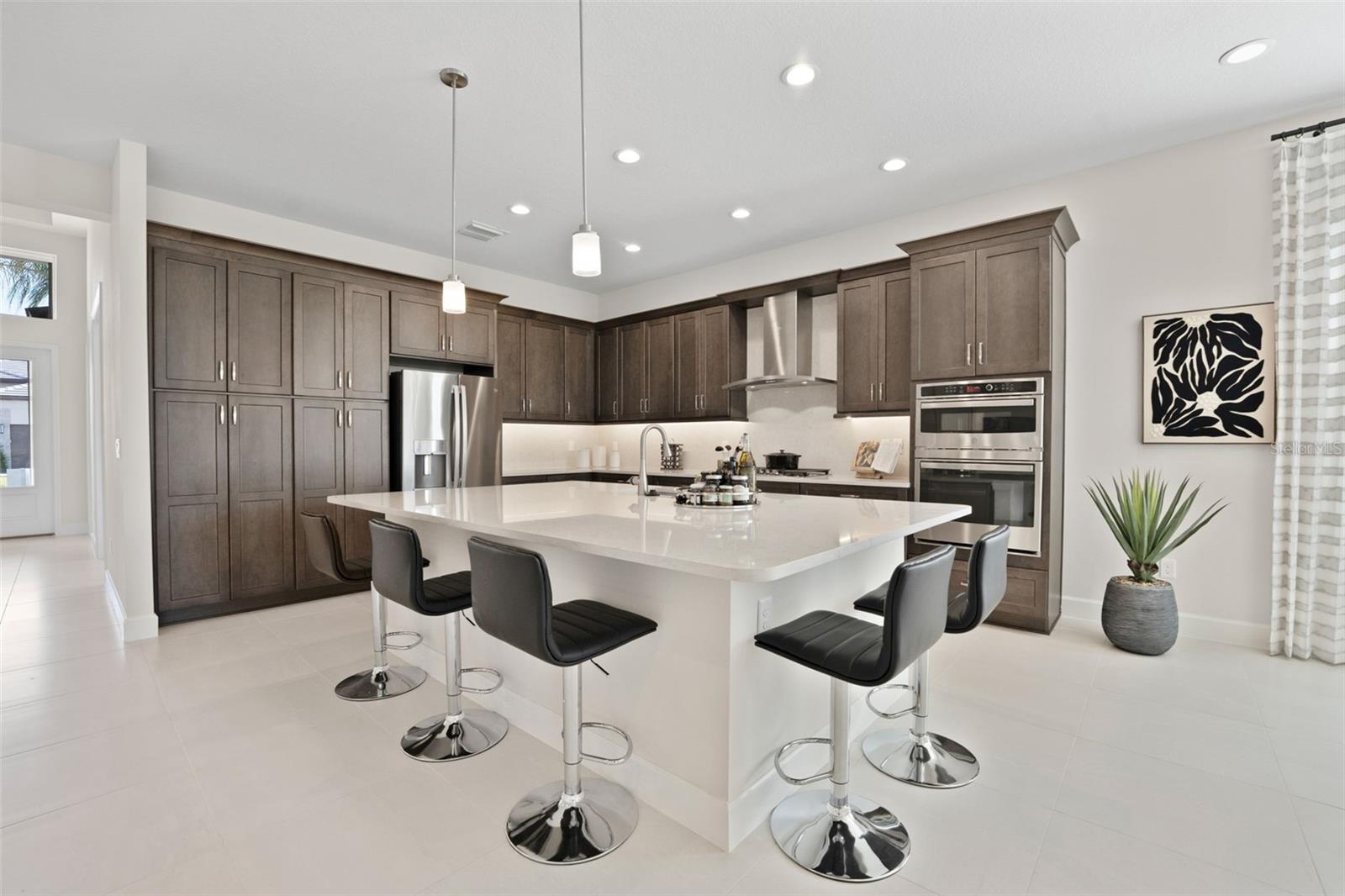 Gorgeous Kitchen With Oversized Island & All the Fixings