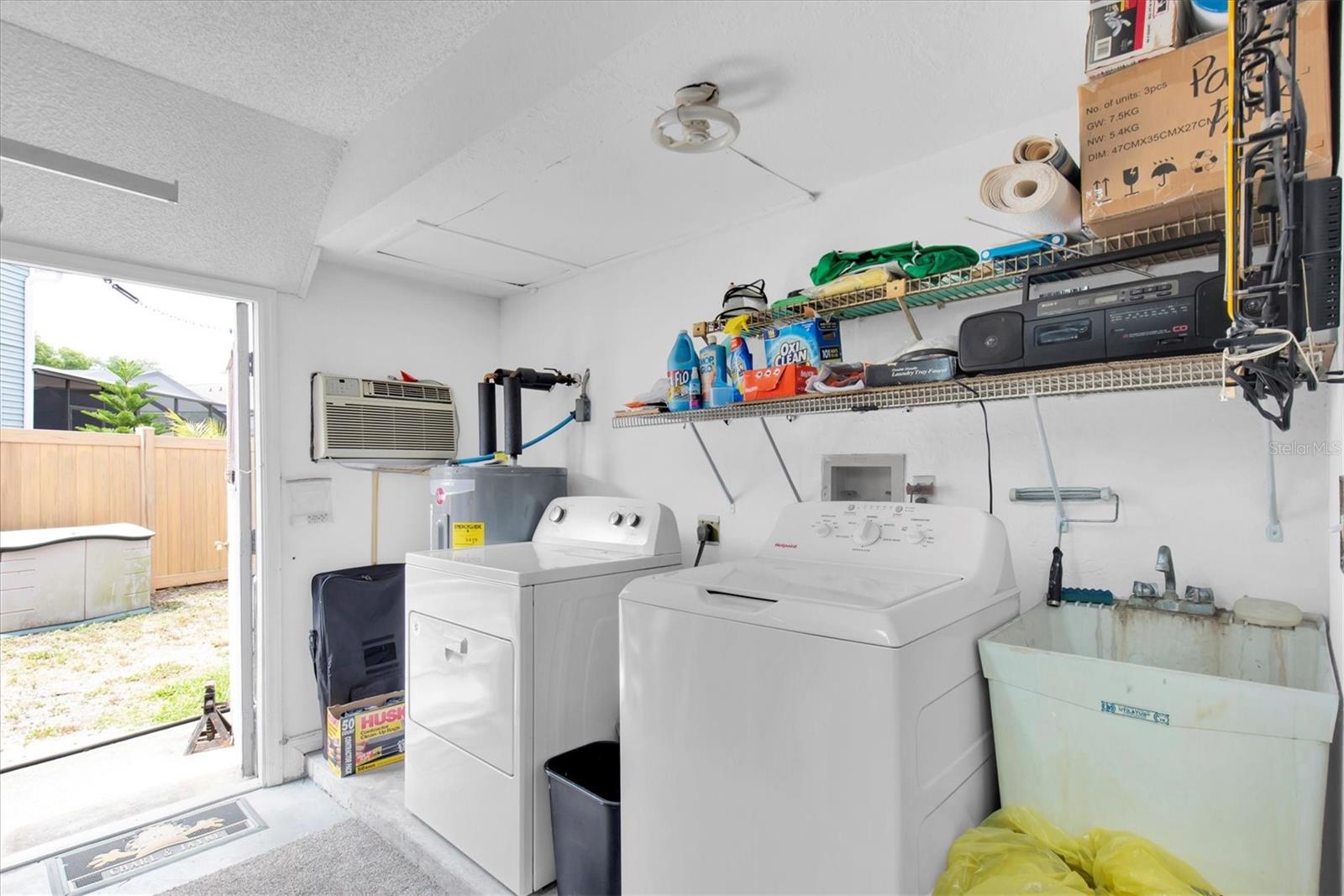 Laundry in garage