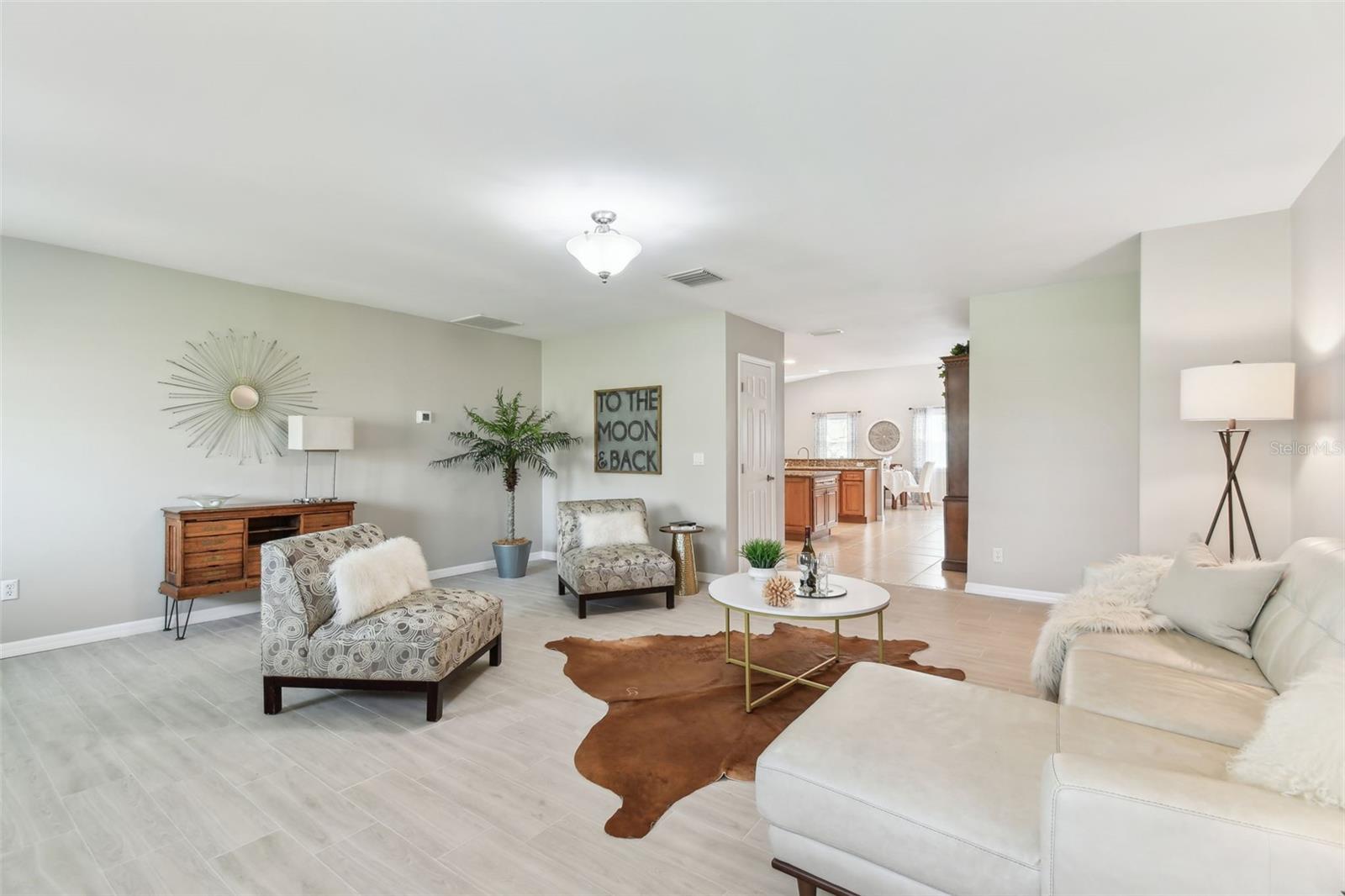 Living Room Adjacent to Kitchen