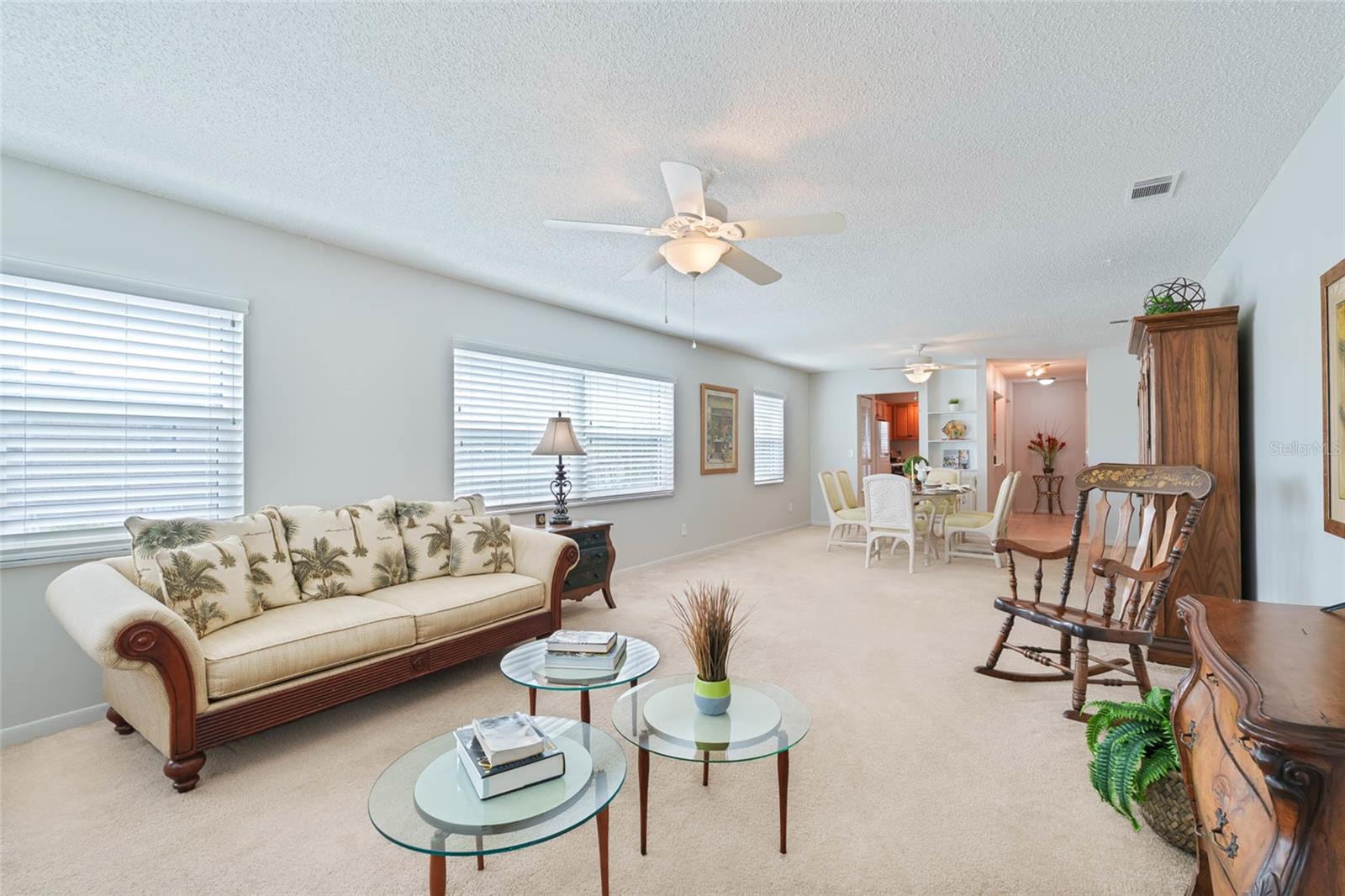 Living Area and Adjacent Dining Area