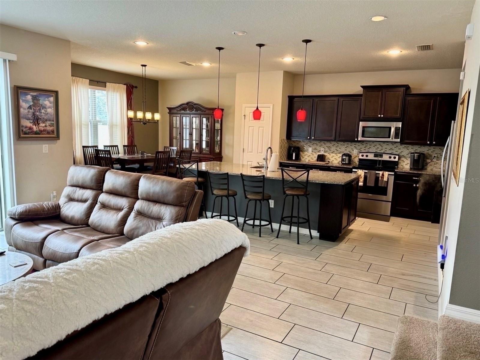 Living, Dining and Kitchen