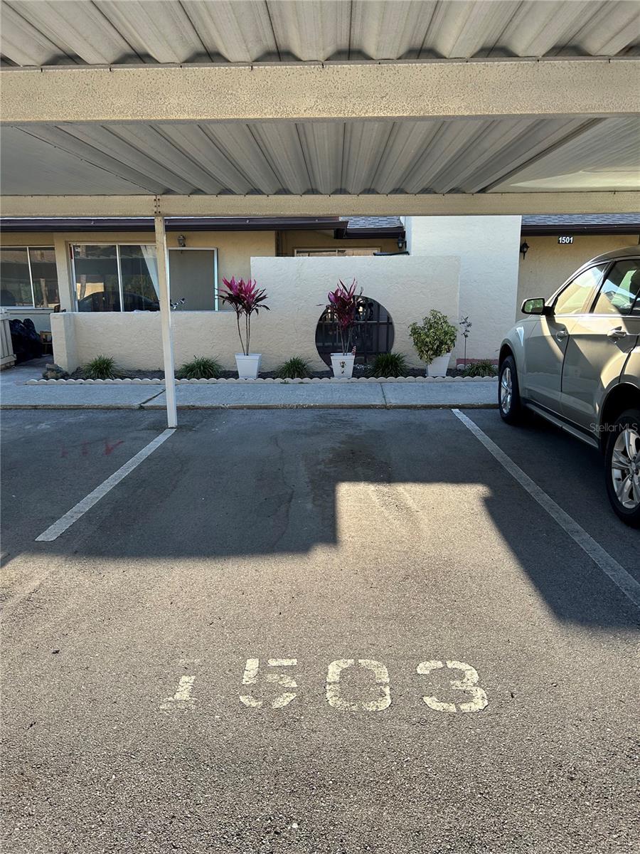 COVERED PARKING IN FRONT OF UNIT