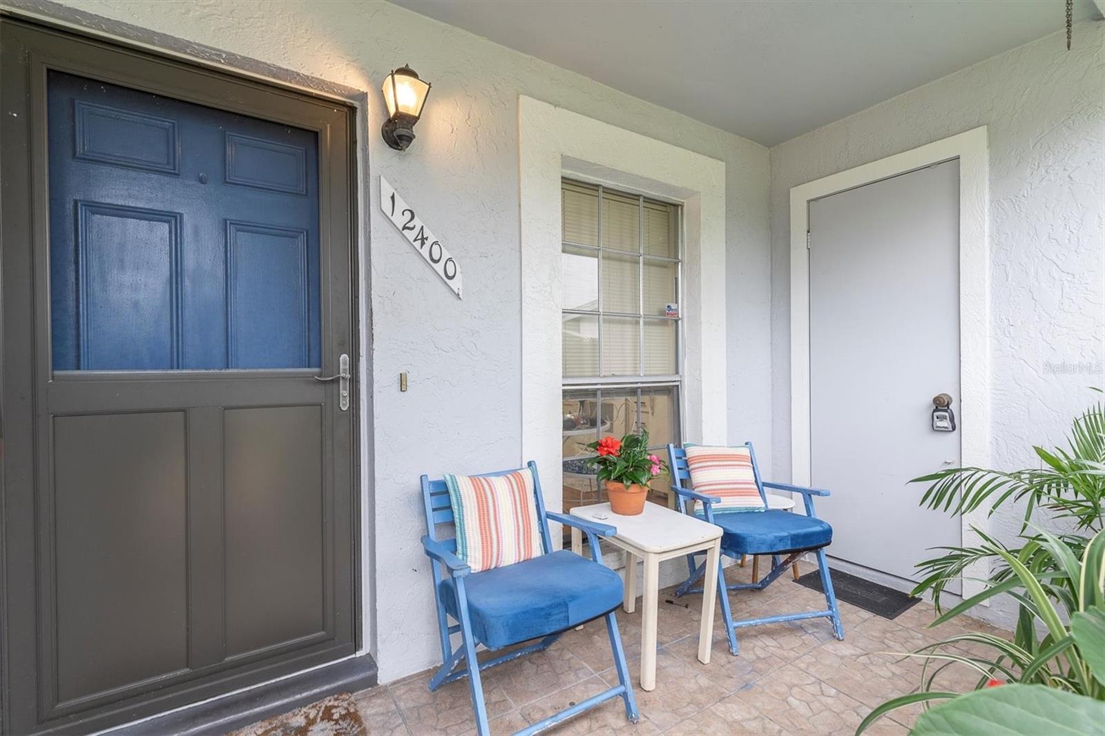 Front porch and storage closet