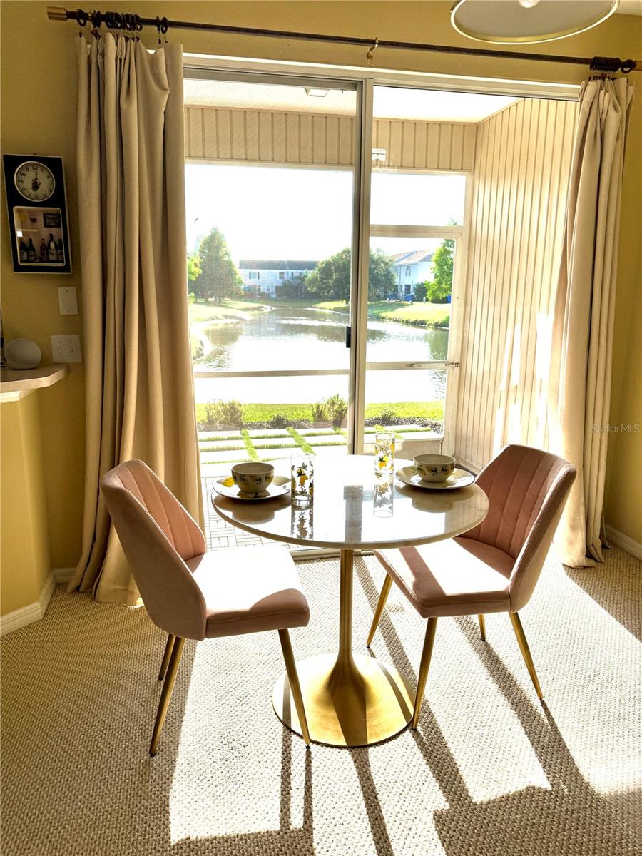 Dinette pond view