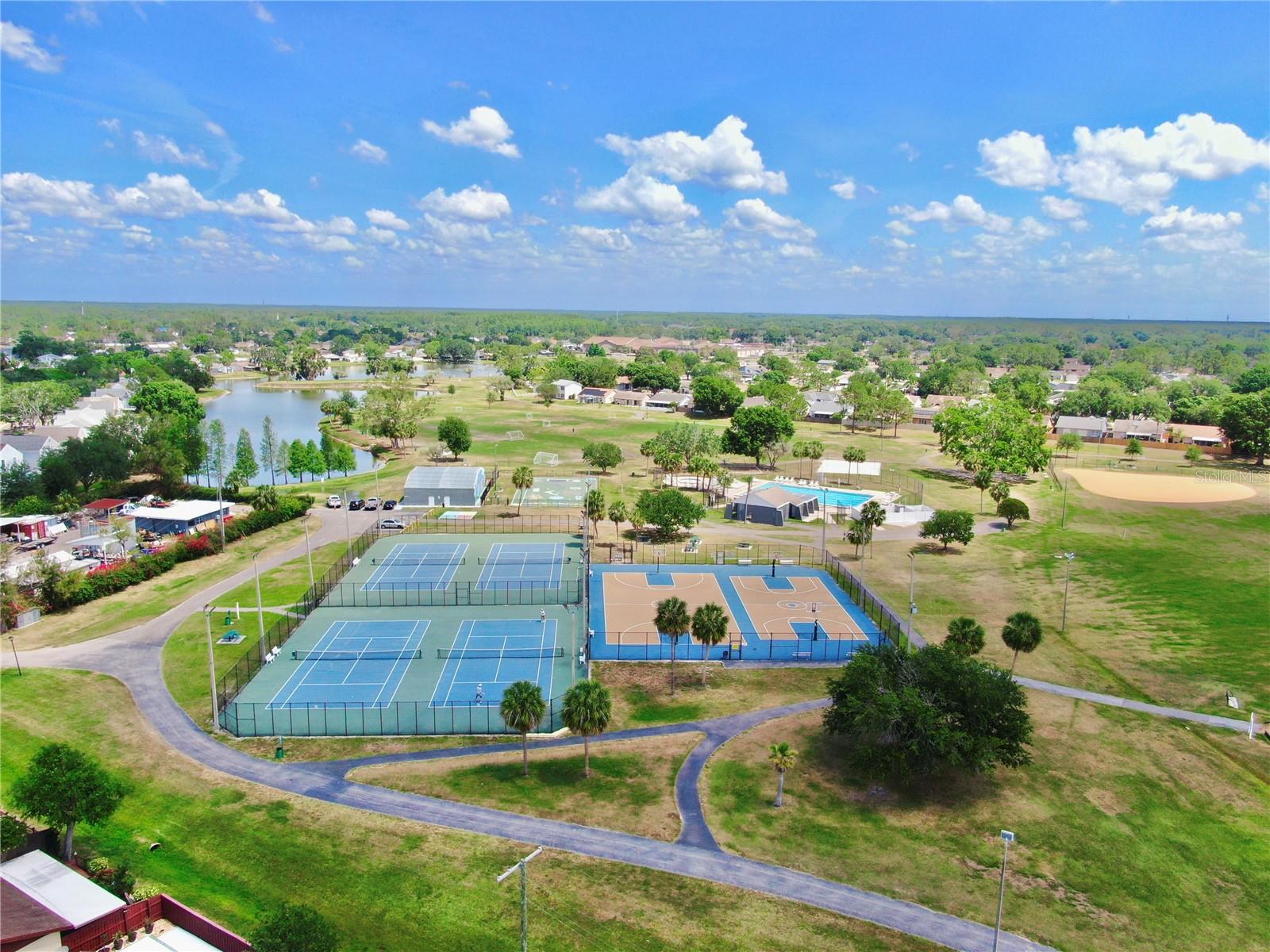 Tennis Courts, Basketball Courts and recreational fields