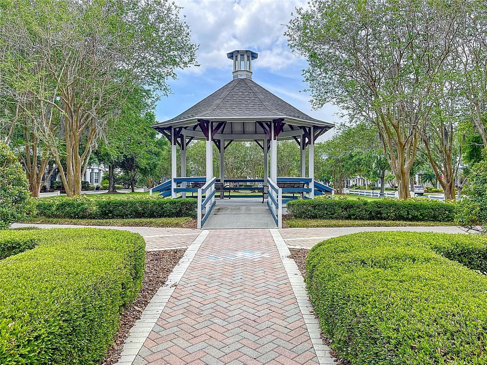 Village Park common area park and gazebo