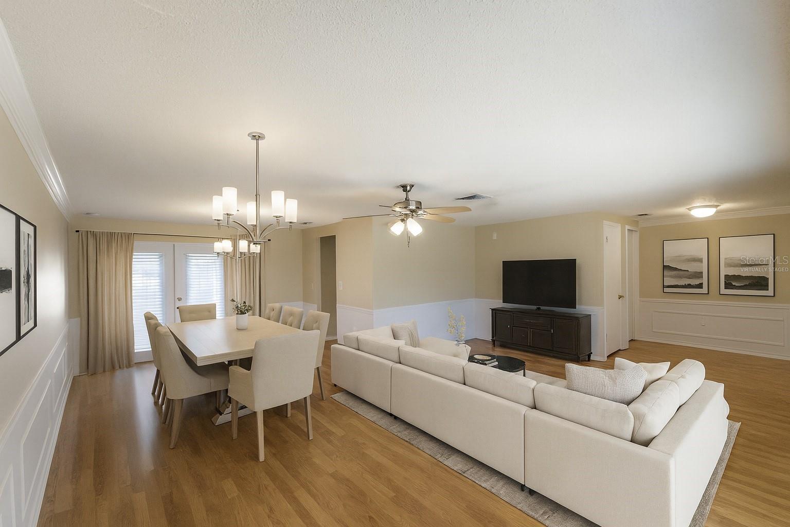 Livingrm & Diningrm - Virtually Staged