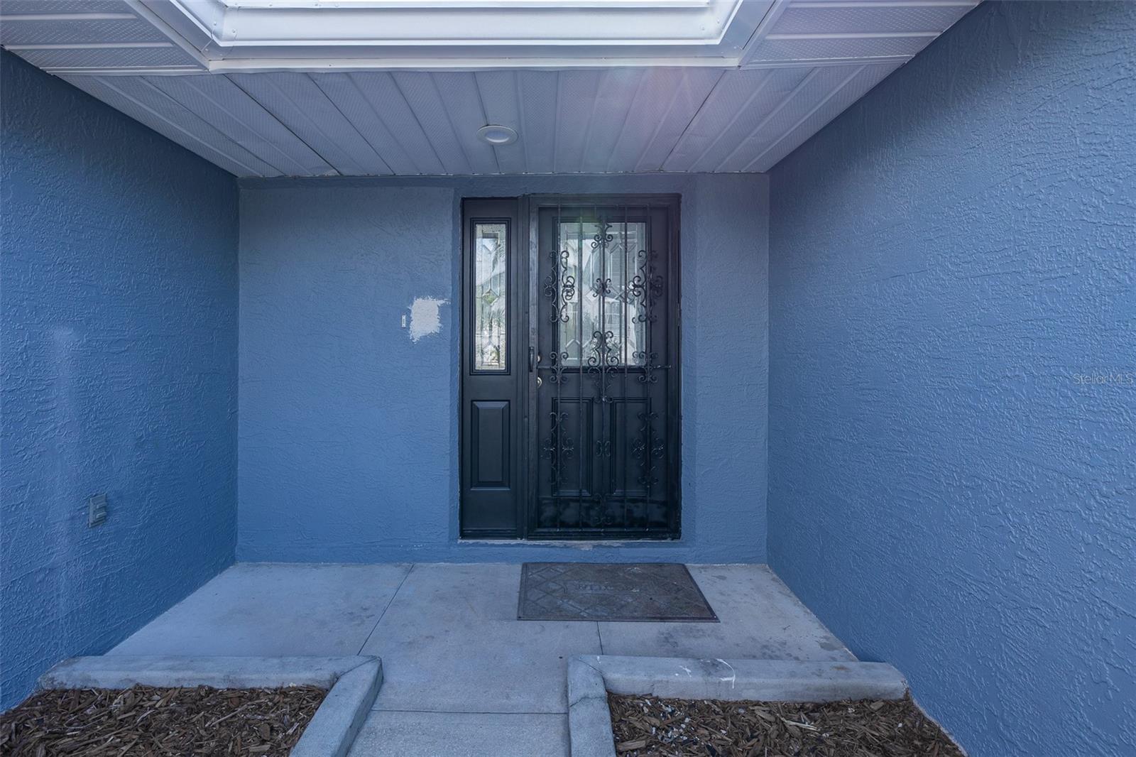 Front door with side light