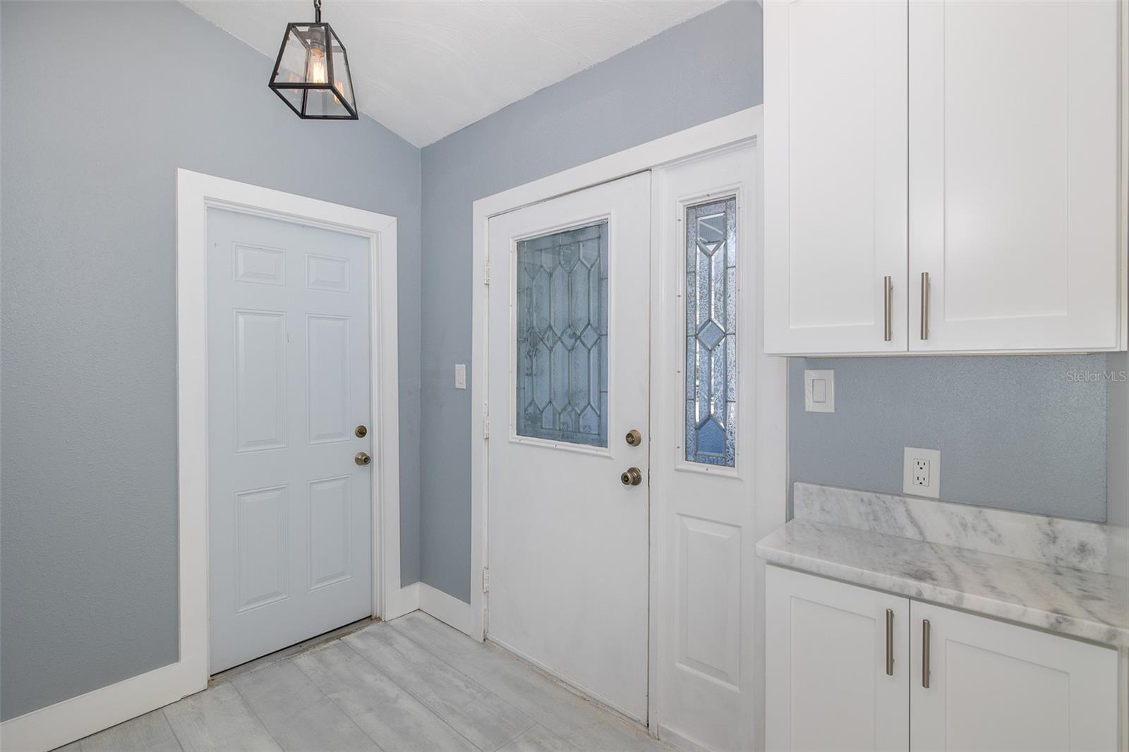 Front door with side light
