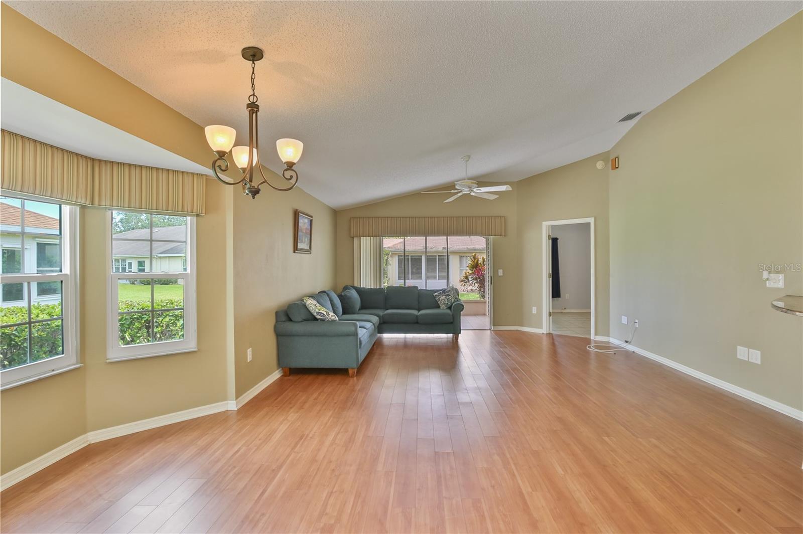 Living area out to the Lanai