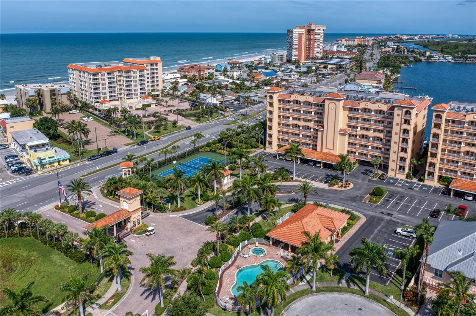This community sits across the street from the Gulf of Mexico and his waterfront to Boca Ciega BAY