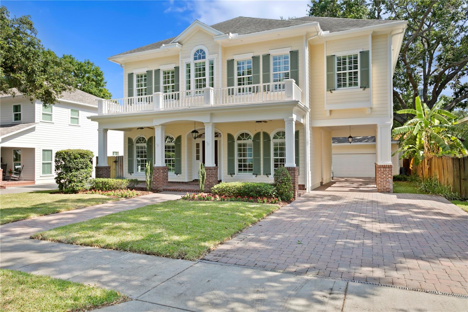 This two-story block construction home with Hardie Plank siding also includes a whole-house generator and has never experienced flooding. Hurricane rated windows and doors are found throughout the home.