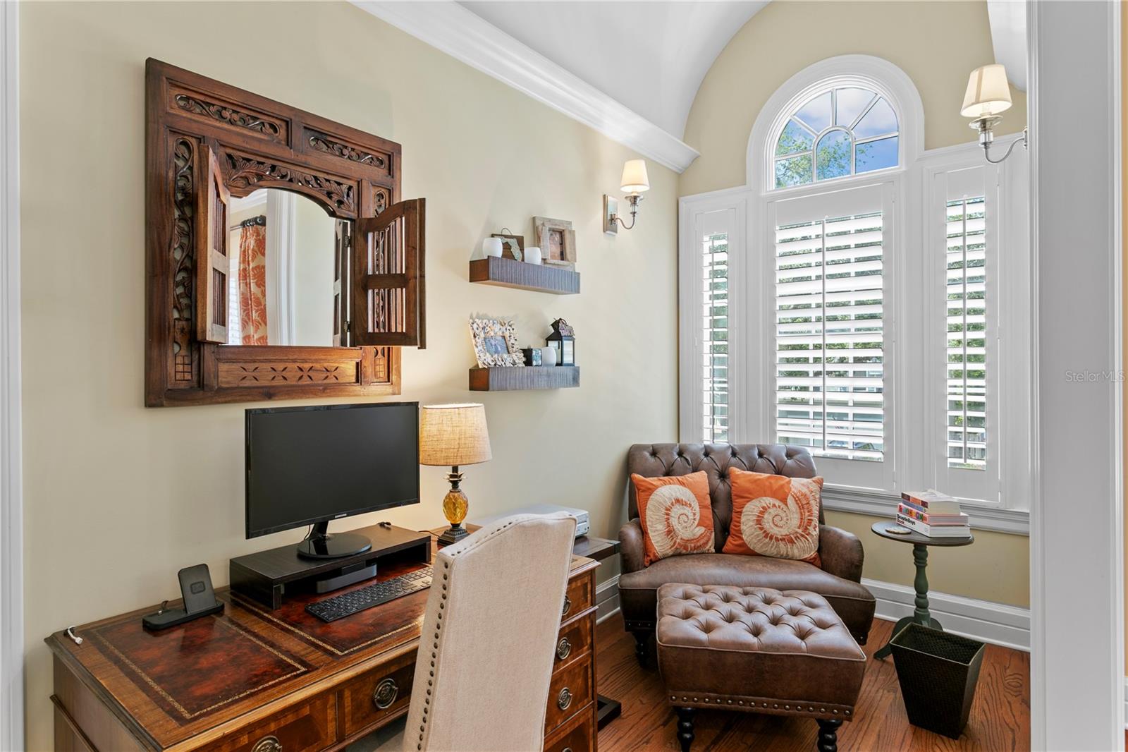 The primary suite is a private retreat.