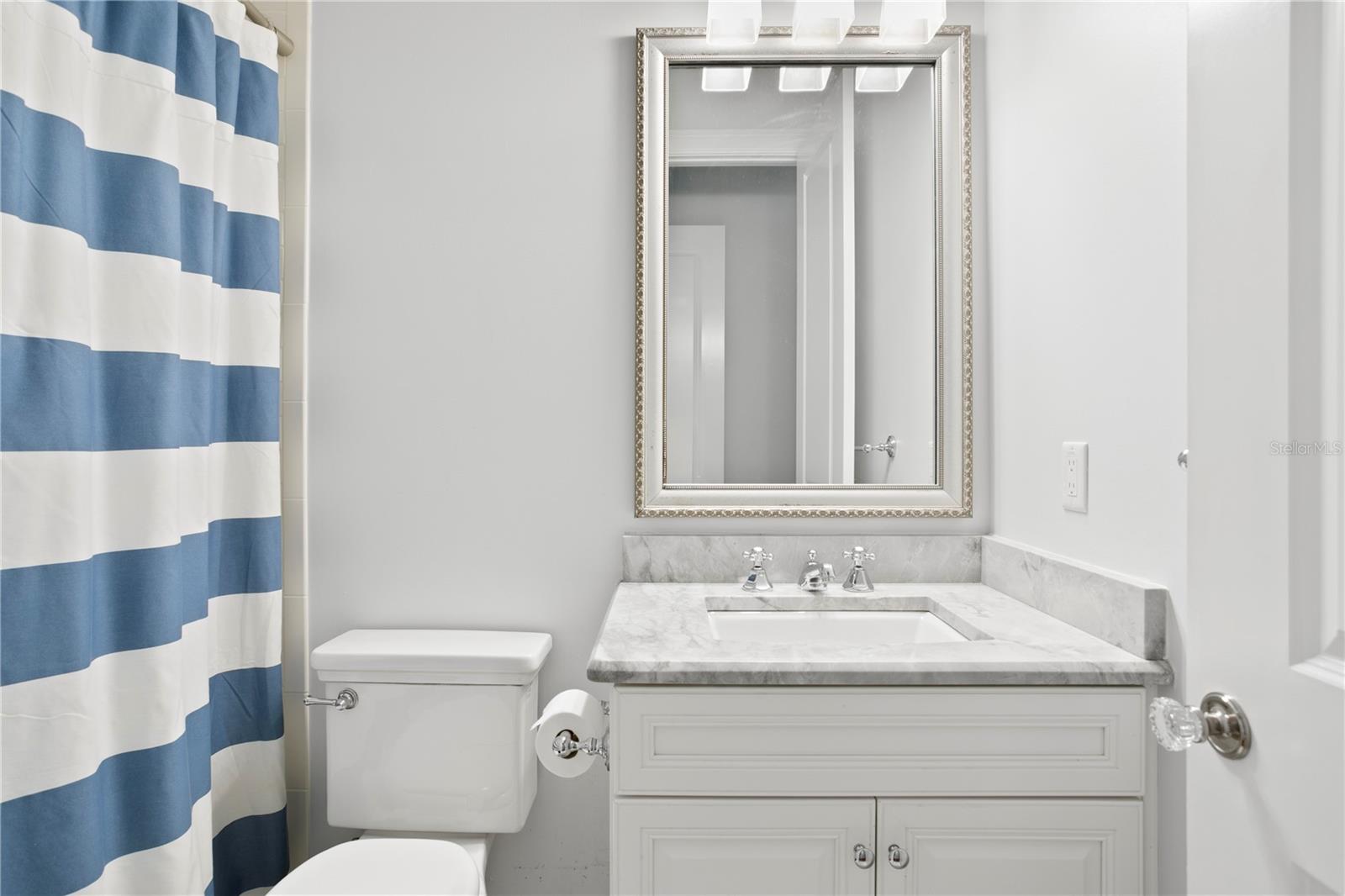 The en-suite bathroom is very convenient.