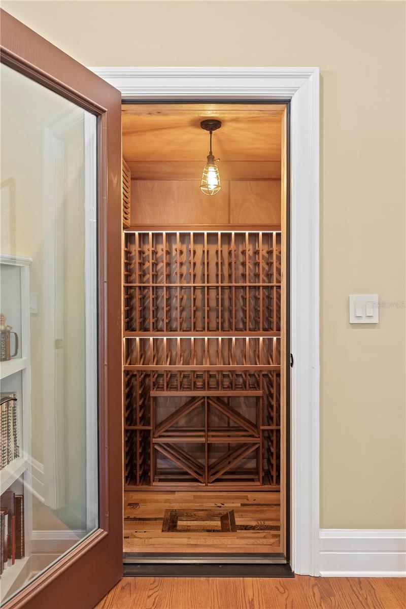 The home also includes a custom wine cellar with storage for over 500 bottles, plus plenty of space for case storage-perfect for wine lovers. The racks are made from redwood from California.