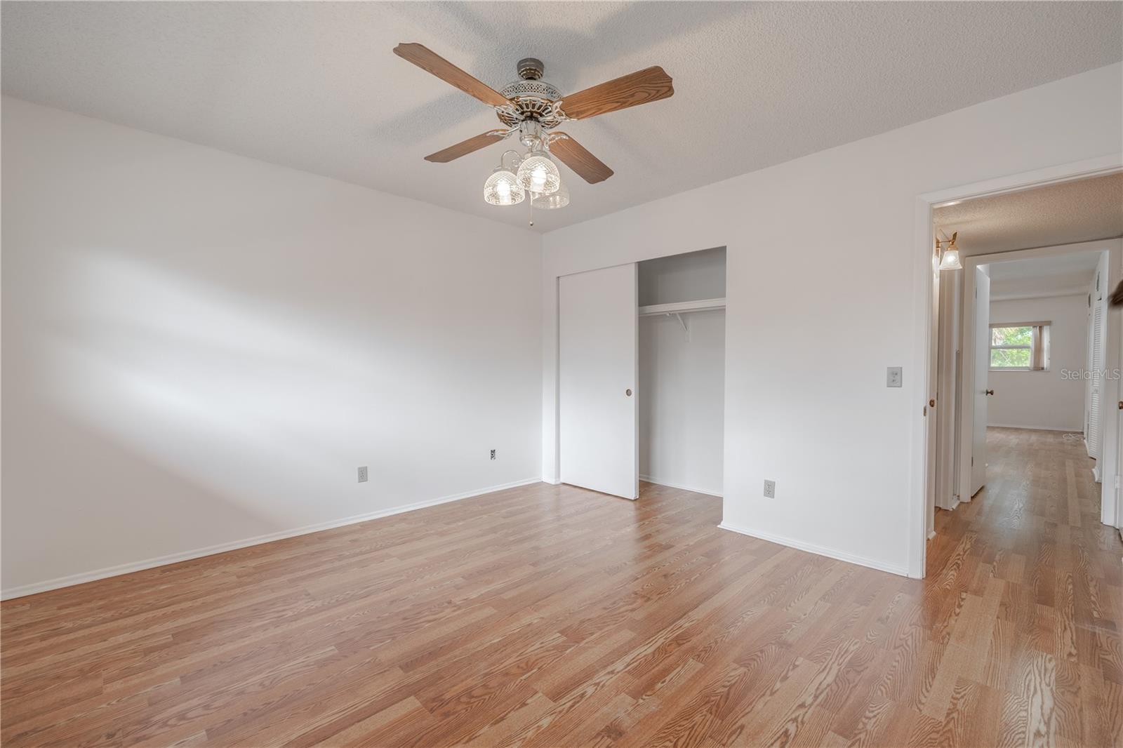 2nd bedroom features a built-in closet.