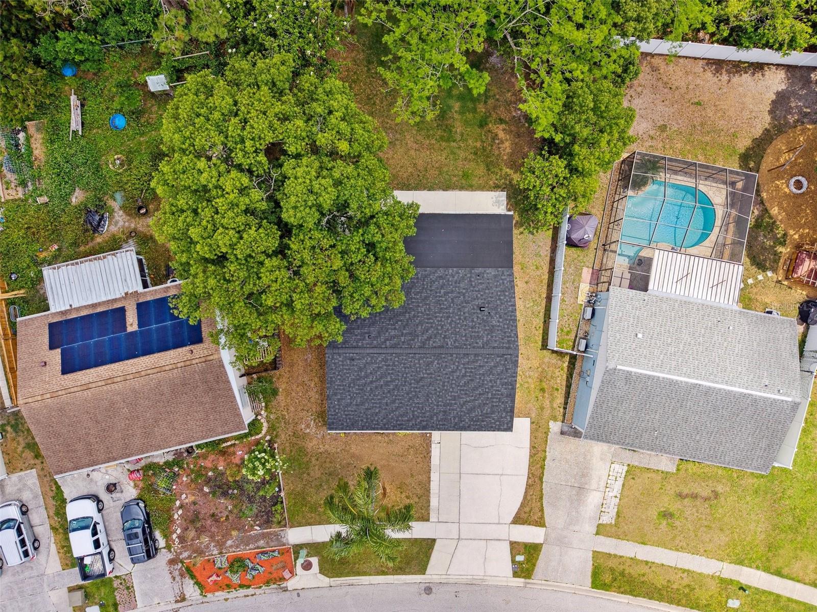 Brand New Roof- Aerial view